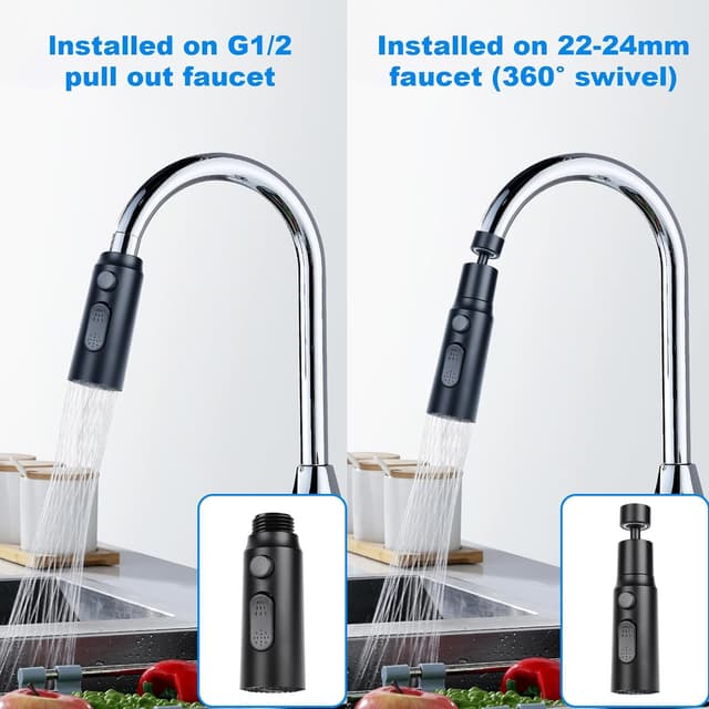 Detalle 2 de OSDUE Juego de Aireador de Grifo 360°