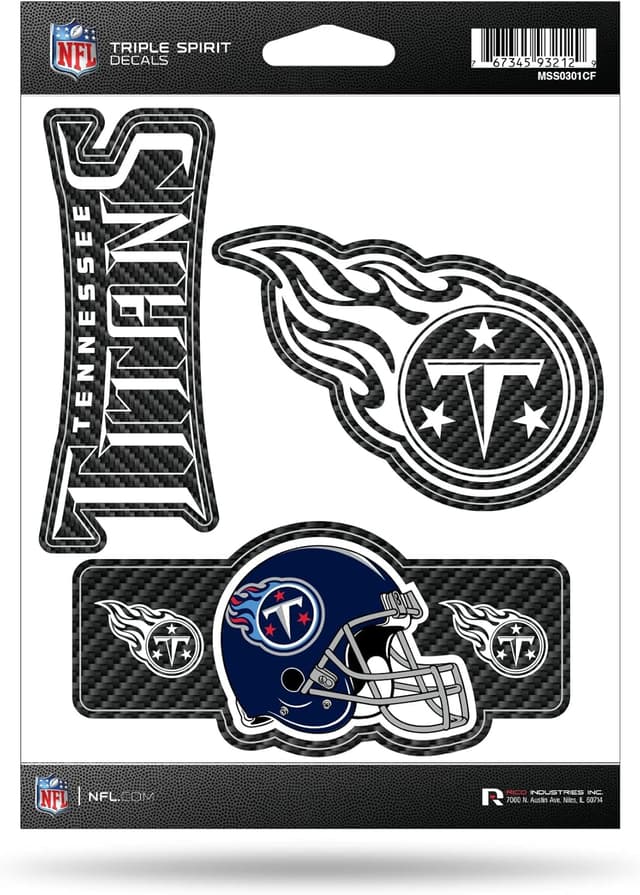 Detalle de NFL Football Triple Spirit Stickers Triple Sticker Sheet (5 x 7-inch) for Team Pride