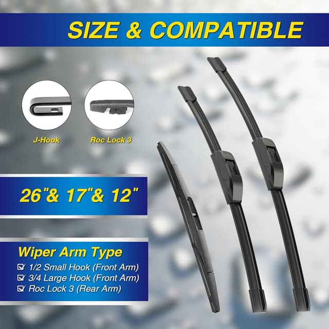Detalle 2 de 5 PLUS Silicone Wiper Blades 26/17/12 in