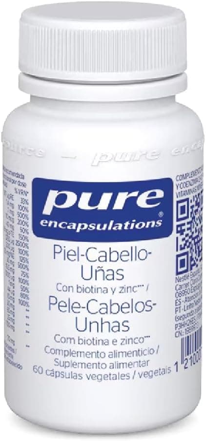 Imagen de PURE ENCAPSULATIONS Piel, Cabello y Uñas, Biotina y Zinc 💊 en OfertitasTOP