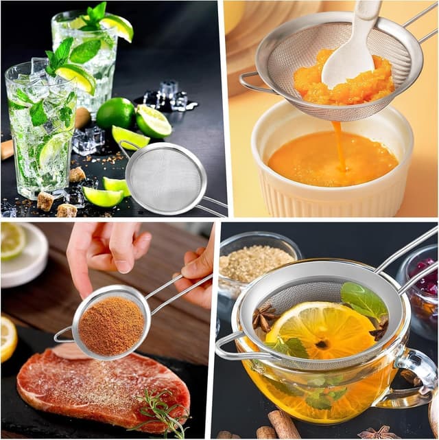 Thumbnail 4 de ELEEN Premium Stainless Steel Strainers 3-Piece Set