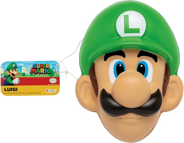 Detalle 2 de Disguise Luigi Maske für Erwachsene