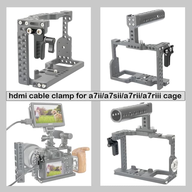 Thumbnail 3 de NICEYRIG HDMI Clamp for Sony A7 Cage
