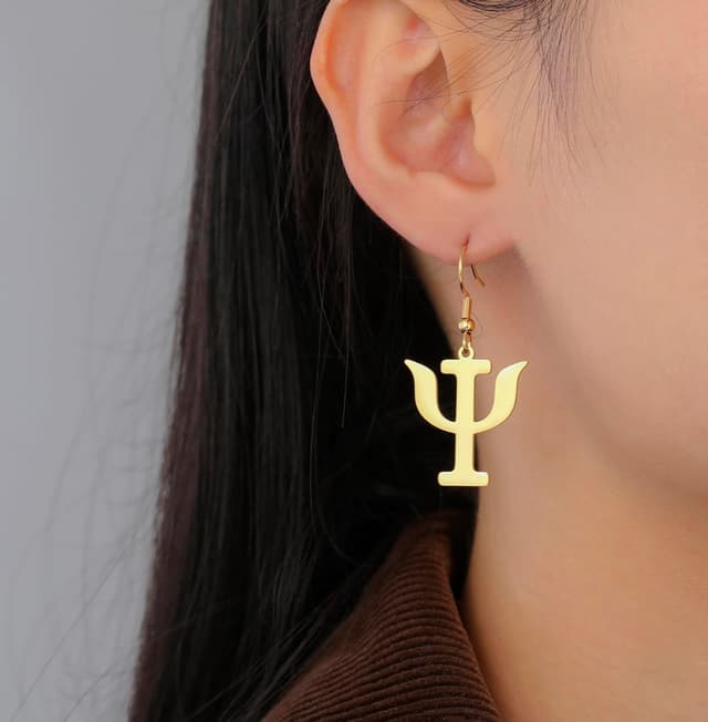 Detalle 2 de EUEAVAN Psi-Symbol Creolen für Frauen