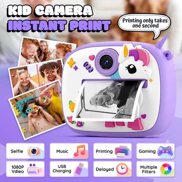 Detalle de YOZISS Bambini Fotocamera istantanea 1080P
