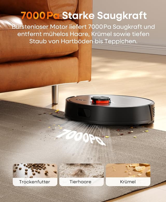 Detalle de uninell UR3 Staubsaugerroboter 7000 Pa