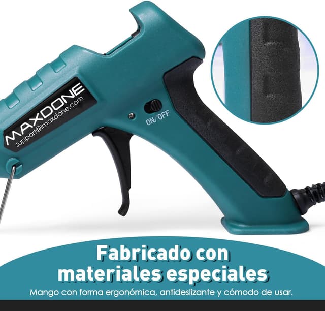 Detalle 2 de MAXDONE Pistola Silicona Caliente 60W con 50 barras
