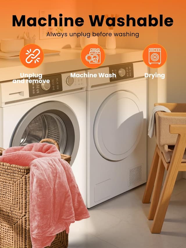 Thumbnail 5 de LEERUN Electric Heated Blanket Full Size 8 Temps