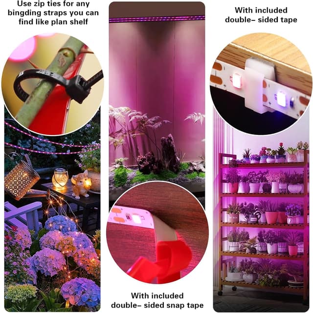 Detalle 2 de Grow Light Strip 120 LEDs 6.56ft for indoor plants 🌱