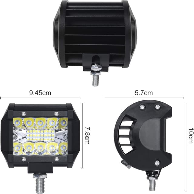 Detalle 2 de URAQT 2x60W LED Arbeitsscheinwerfer 4 Zoll