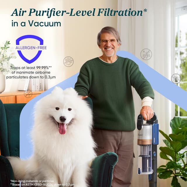 Detalle 2 de LEVOIT LVAC-300 Cordless Vacuum Cleaner 60 mins 🧹