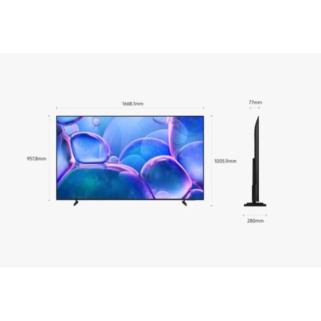 Detalle de Samsung TV LED Crystal UHD TU75U7025FK de 75" 4K Smart TV con HDR10+ y Gaming Hub