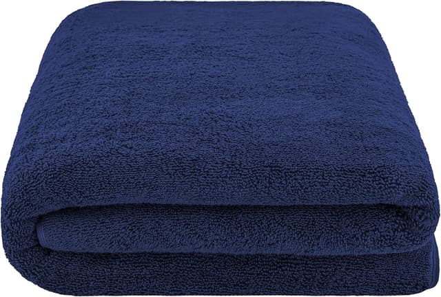 Detalle 2 de Cotton Paradise 100% Cotton Oversized Bath Sheet, 40x80" Turkish Towel (Navy)