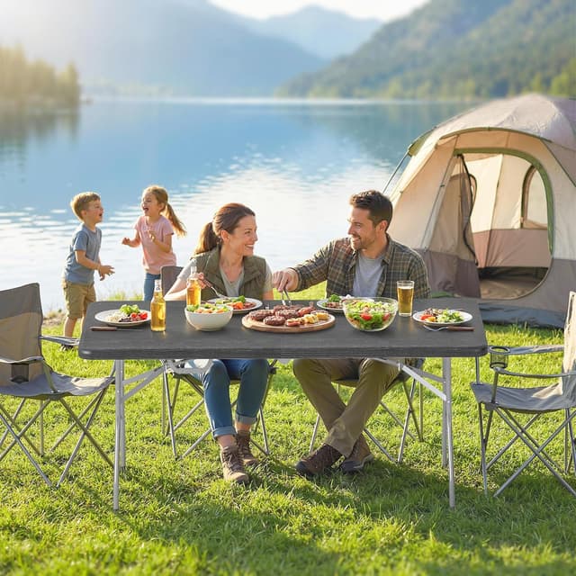 Thumbnail 6 de Outsunny Table Pliante HDPE 180x74x74 cm