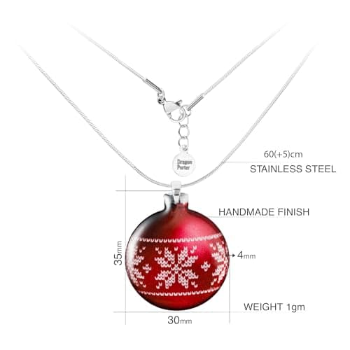 Detalle 2 de Dragon Porter Estilo 14 3.5 cm collar rojo