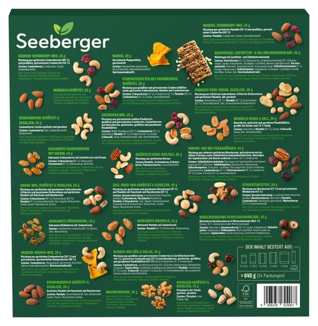 Thumbnail 2 de Seeberger Adventskalender 2025, 24 Snacks