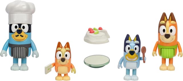 Detalle 2 de Bluey Café-Wettkampf 4er-Pack Figuren