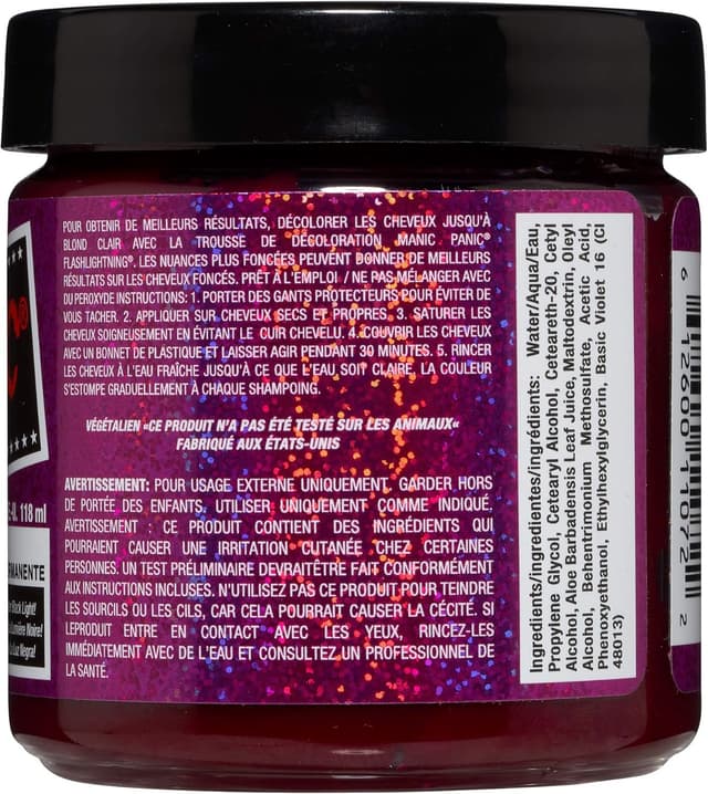 Detalle de Manic Panic Classic High Voltage Pink Warrior – crema colorante semipermanente rosa fucsia (118 ml)