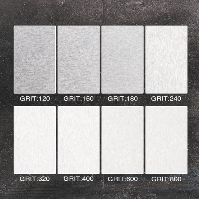 Detalle de Schleifpapier-Rolle Körnung 180 (Weiß beschichtetes Aluminiumoxid) 93 mm x 12,5 m – für Farbe, Holz & Metall