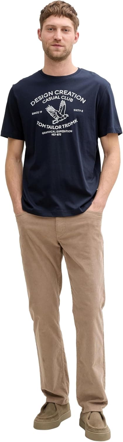 Detalle de TOM TAILOR 1046787 T-Shirt da uomo a maniche corte (confezione da 1)