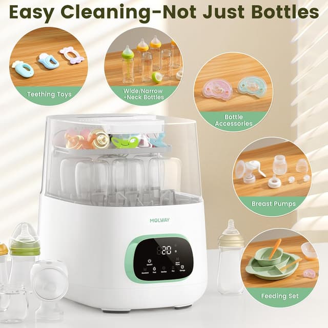 Detalle de MOLWAY Upgraded Bottle Washer Pro (4-in-1) Baby Bottle Washer, Sterilizer & Dryer