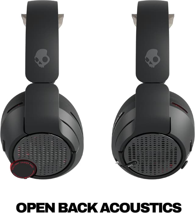 Detalle 2 de Skullcandy Crusher PLYR 720 Wireless Gaming-Headset (THX Spatial Audio, kabellose 25 ms, abnehmbares Mikrofon) – Digi-Black