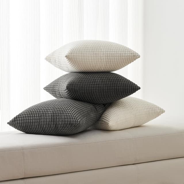 Detalle de Topfinel Kissenbezug 45x45, 4er Set