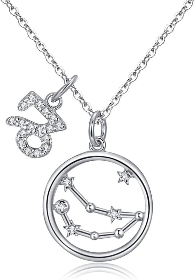 Detalle de Qings Capricorn zodiac necklace in 925 silver