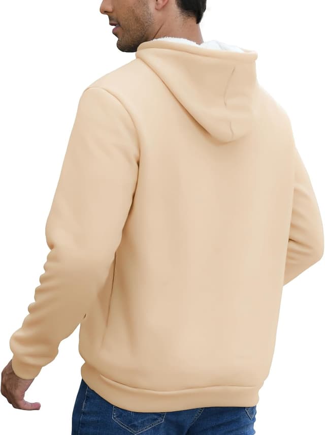 Detalle 2 de Vorvowry Felpa con Cappuccio Uomo Pile caldo
