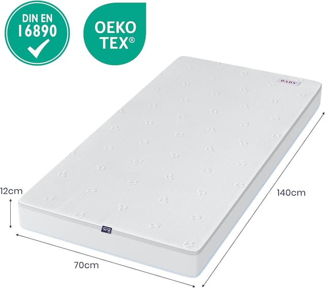Detalle de BedStory Baby Matratze 70×140 12 cm, Kindermatratze