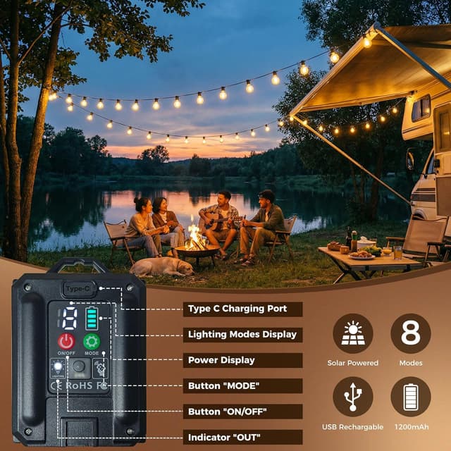 Thumbnail 6 de kolpop Solar-Lichterkette Außen 10 m