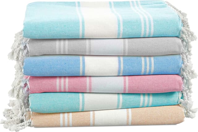 Imagen de LANE LINEN Turkish Beach Towels Set 39x71 en OfertitasTOP