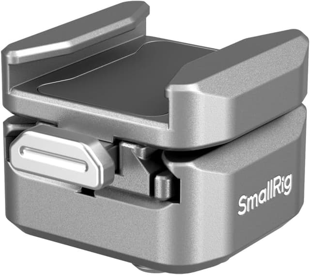 Detalle de SMALLRIG Support à dégagement rapide QR-Slide avec cold shoe double direction et charge jusqu’à 800 g (HawkLock H18-4500)