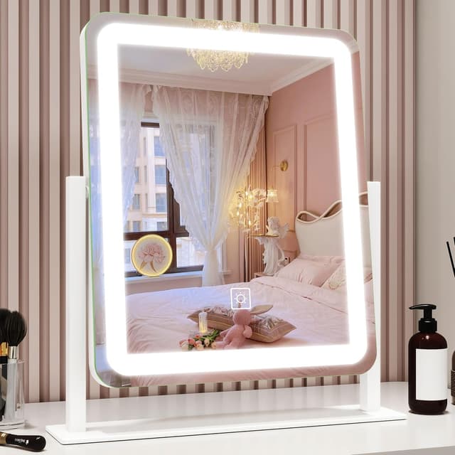 Detalle de ROLOVE Vanity Mirror with Lights 12.6"×15" LED Makeup Mirror