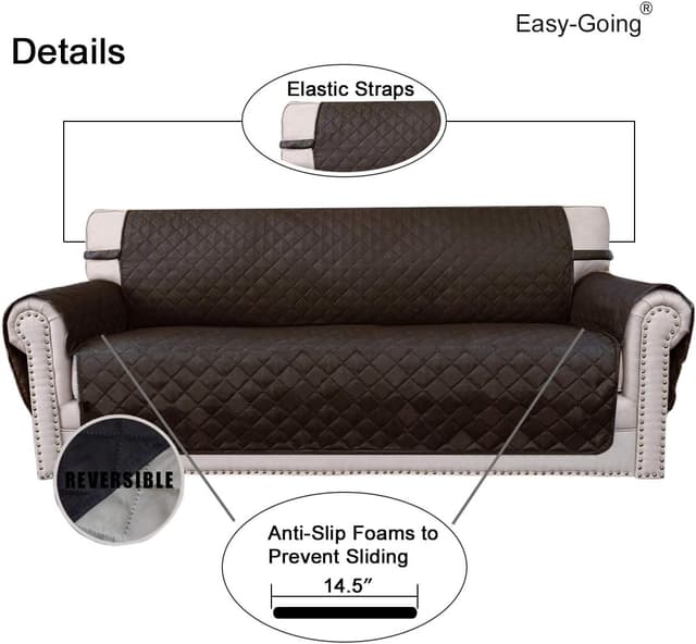 Detalle de Easy-Going Couch Cover for 3-Cushion Sofas