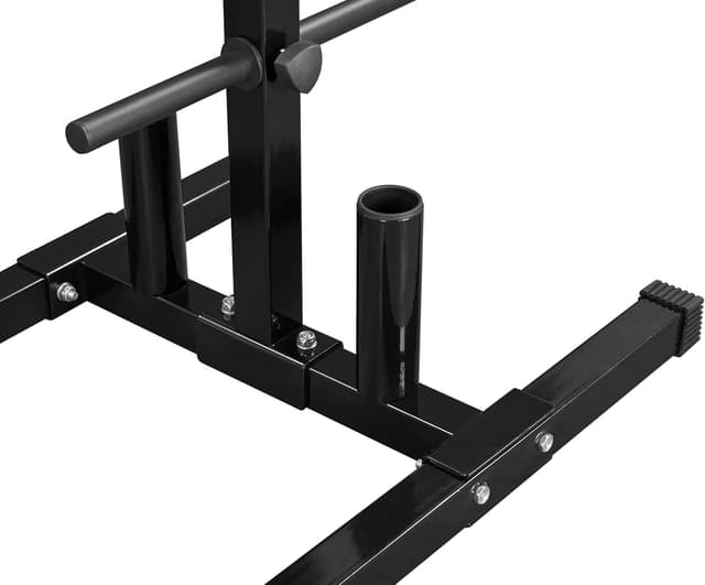 Detalle de Yaheetech rastrelliera per dischi e bilancieri in metallo con supporti regolabili (portata 400 kg)