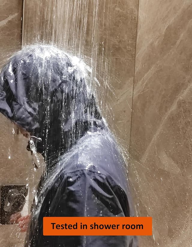 Detalle 1 de NORDIC OUTLAND Men’s Waterproof Rain Jacket – 2-layer TPU membrane hooded long raincoat