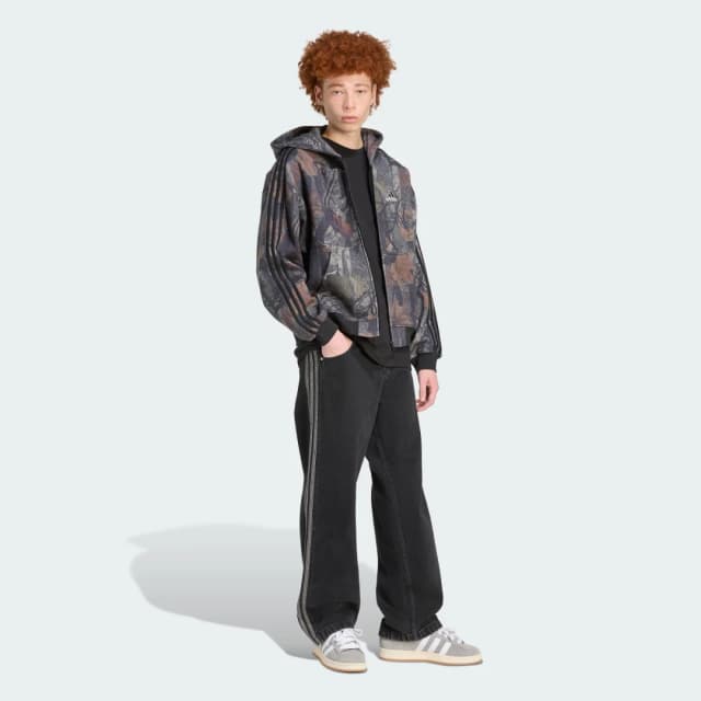 Thumbnail 2 de Adidas Capucha con cierre camuflaje negro