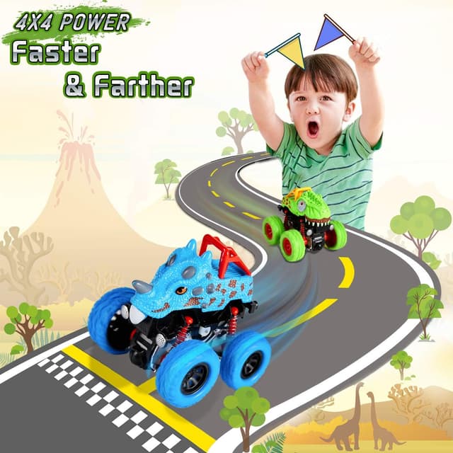 Thumbnail 3 de LODBY Dinosaur Toys Push and Go Truck 2-Pack