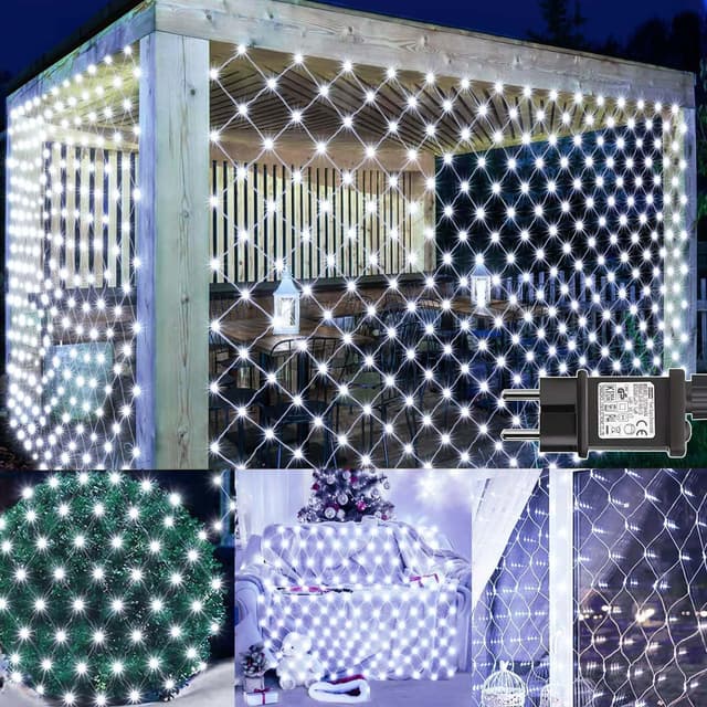 Detalle de Joycome Rete luminosa da esterno Natale 3x2 m con 200 LED, spina e timer, IP65