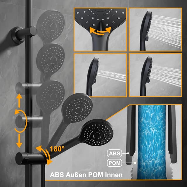 Thumbnail 3 de Görbach Columna Ducha Negra 92 cm