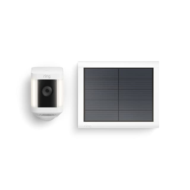 Detalle 2 de Ring Spotlight Cam Plus Solar – 1080p-HD-Außenkamera mit LED-Spotlights, Gegensprechen, Sirene und Nachtsicht in Farbe