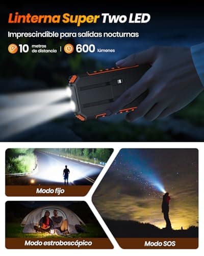 Thumbnail 6 de ADDTOP Power Bank Solar 27000mAh ☀️ Cargador Rápido Inalámbrico