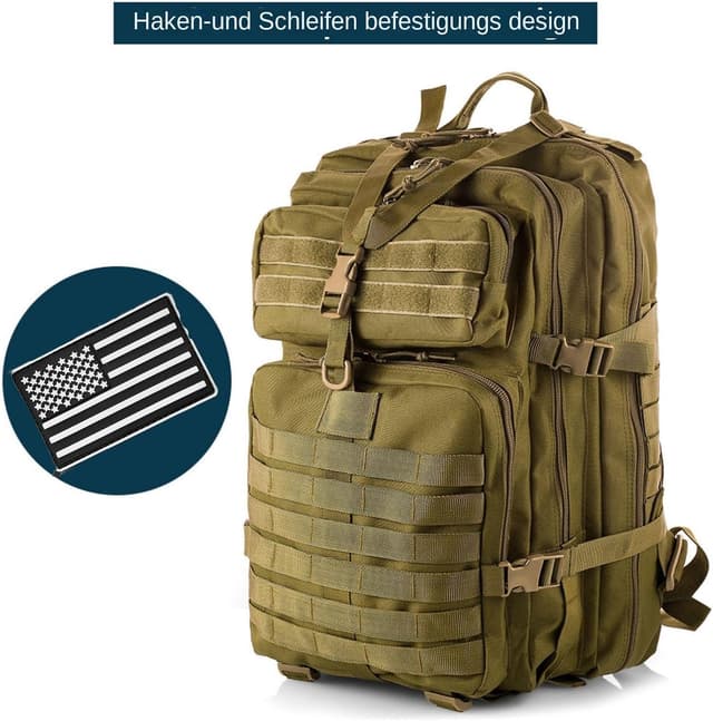 Thumbnail 6 de GUJOIN 50L wasserdichter Nylon-Jagdrucksack mit taktischem Stil und mehreren Fächern