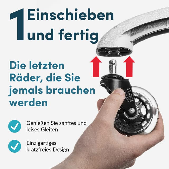 Thumbnail 4 de Lifelong Bürostuhl Rollen 5er-Set