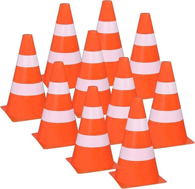 Imagen de Idena 40621 Pilones de advertencia, 15,5 cm, Naranja y Blanco 🚧 en OfertitasTOP