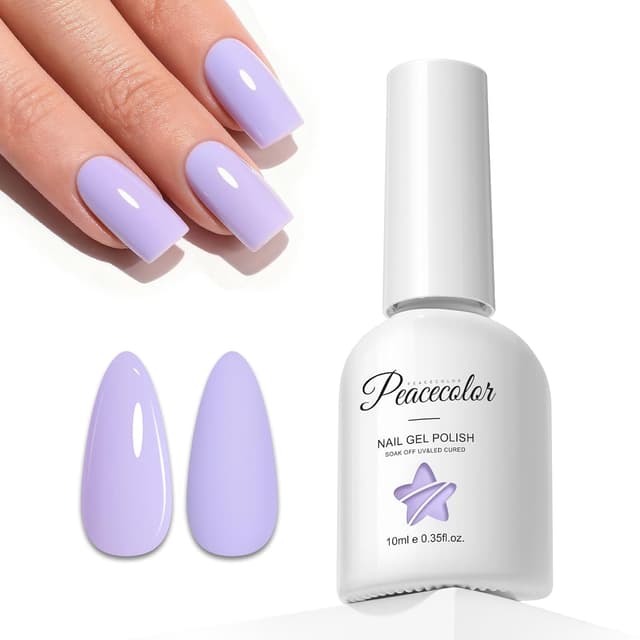 Detalle de PEACECOLOR UV-Nagellack Lila (10 ml) als Gel Nagellack – DIY Soak-off für UV/LED