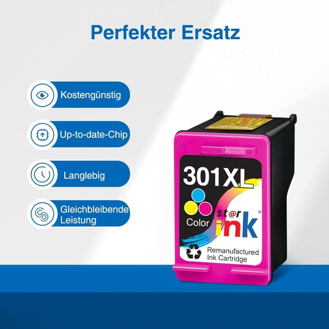 Detalle 2 de st@r ink 301 XL Multipack für HP 301
