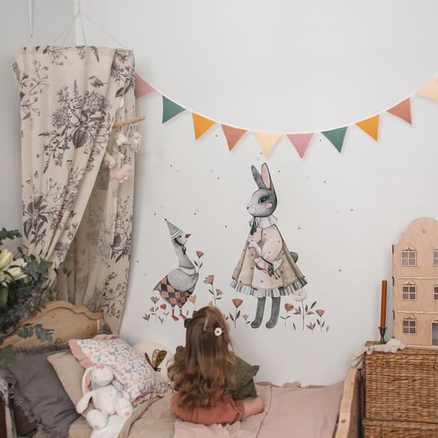 Thumbnail 4 de Morandi Beige Fabric Bunting Banner for Nursery 🎉