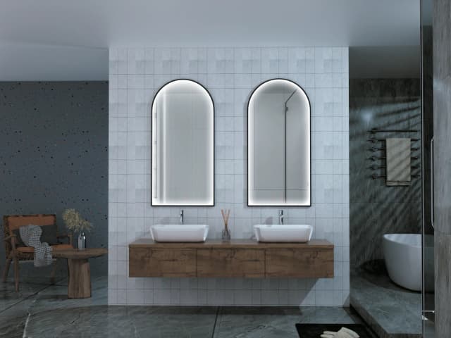 Detalle 2 de Ledimex Espejo de baño negro Roma Ledimex 🪞